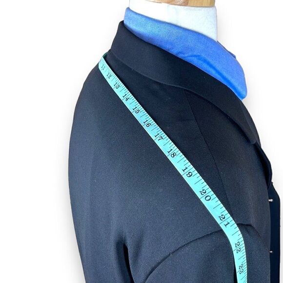 Donna Karan Signature Blazer Mens 44L Black Italian Wool Three Button Sport Coat - Picture 13 of 16